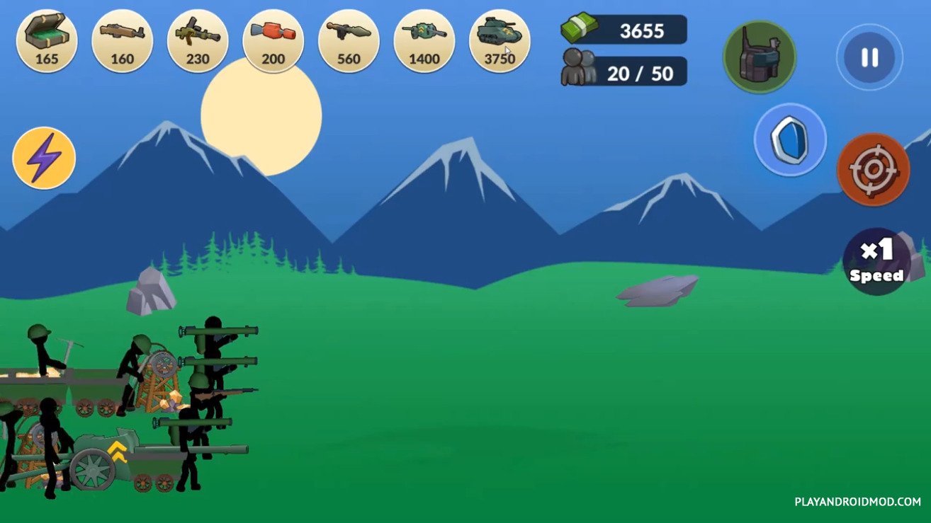 Взломанная Stickman WW2 v1.0 Мод много денег